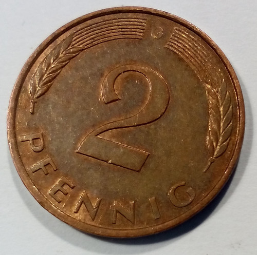 Münze brd zwei pfennig - münze,
