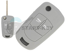 Opel Schlüssel Klappschlüssel Silikon Hülle Cover Astra Corsa Vectra Zafira GRAU