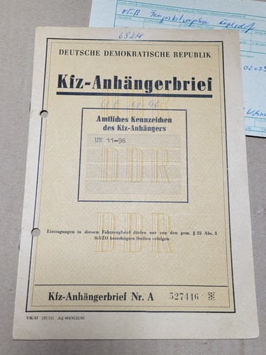 Kfz brief anhängerbrief - brief,
