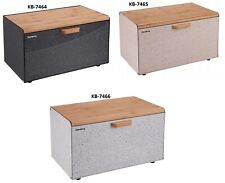 Metallbehälter mit Deckel für Brot, Brotkasten, Schneidebrett aus Bambus, Marmor