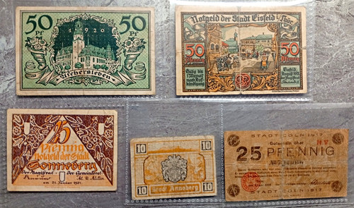 Historisches notgeld konvolut - historisches, notgeld-konvolut