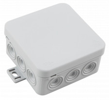 10 Stück IP54 Feuchtraum Aufputz-Abzweigdosen 75x75x40mm Verteiler Abzweigkasten