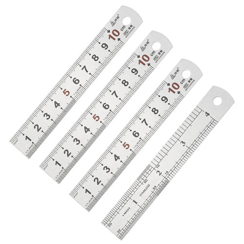 10cm metall lineal gerade - 10cm/4", 4