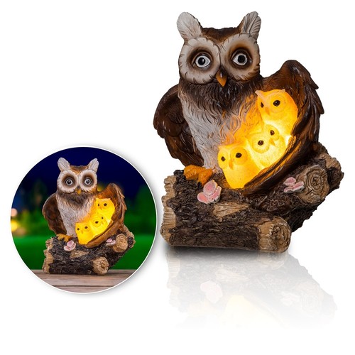 Led solar gartenfigur eule - eule, mit