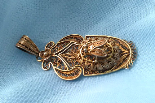 Jugendstil medaillon anhänger - medaillon,