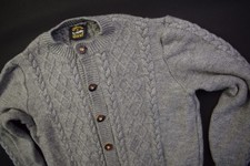 Chiemsee Strick Wolle Pullover Jacke Jacket Cardigan Tracht Vintage Grau Grey 56