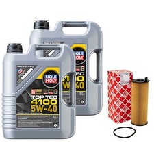 Motoröl Set Top Tec 4100 5W-40 10 Liter + Ölfilter für Audi A8 Q7 4.2 TDI 4E2