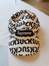 SUPREME Suck Camp Cap, weiß FW16, original