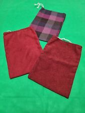 Jutesack Geschenkbeutel Stoff handgefertigt 3 Stück rot 35x25 cm für Geschenke