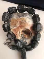 Steinkette Naturstein Collier Halskette Statementkette große Steine 