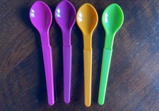 Tupperware Hängelöffel Löffel Set 4 Teilig Orange, Grün , Lila, Pink Neu