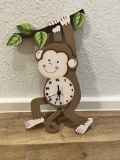 Wanduhr Affe Holz Kinder