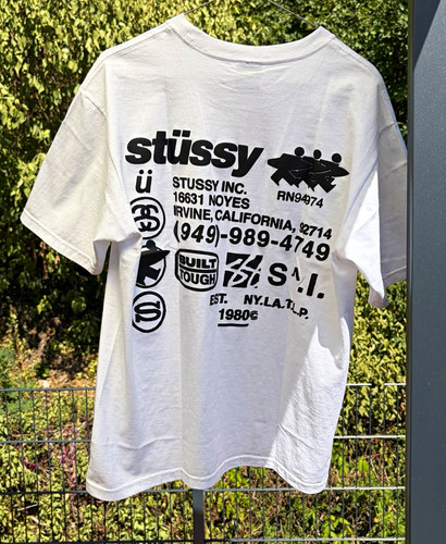 Stüssy herren shirt weiß - herren,