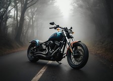 Motorrad Kunstdruck Biker