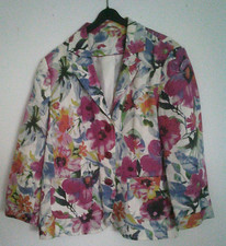 Bunt geblümte Blazerjacke mit