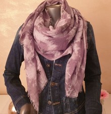 Damen Batik Tuch Schal grau