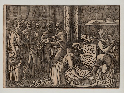 Zweiseitiger bibel holzschnitt - zweiseitiger,
