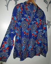 Rosenhemd - Buntes farbenfrohes Hemd Gr. L - Fasching Karneval - Hippie    (RW)