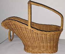 Vintage Weinflaschen-Korb/-Halter/-Ausgießhilfe ca. 50-er/60-er Jahre