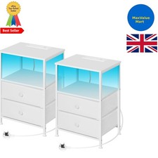 Nachttische 2er Set mit LED