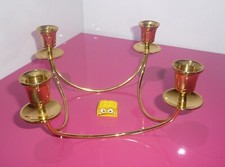 PartyLite Messing  Farbe Gold glänzend   " Adventskranz " Kerzenhalter, 4-armig