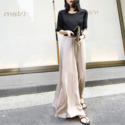Damen satin chiffon plissiert - damen,