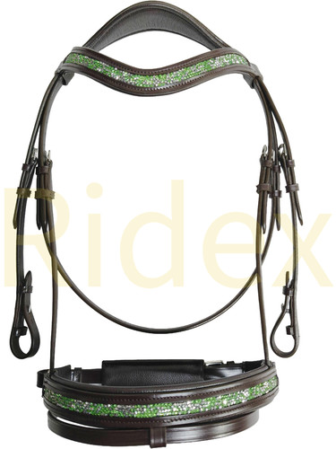 Dunkelbraune ledertrense mit - ledertrense,