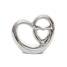 B-Ware Deko-Herz MCW-G93, Dekofigur Tischdeko Skulptur, 21x23x8cm Keramik