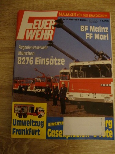 Feuerwehrmagazin mai 1987 mit - feuerwehrmagazin, mai_1987