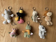 7 Nici Schlüsselanhänger - Sheepworld, Kleiner Rabe, Hund, Frosch, Schwein, Löwe