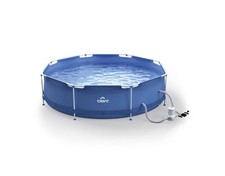 CRIVIT Metal-Frame-Pool Ø 300 x H 76 cm inkl. Fliterpumpe ca. 4.381 Liter