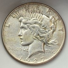 1 Dollar 1927 S USA San Francisco . Peace Dollar  Silber Km#150