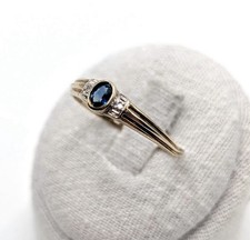 Vintage Saphir + Diamant Ring