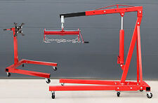 2 To. Werkstattkran Motorkran Kran Motorheber + Balancierer + Motorständer 567kg