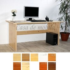 Massivholz Schreibtisch 125cm Kiefer massiv PC Büro Computer-tisch holz kinder