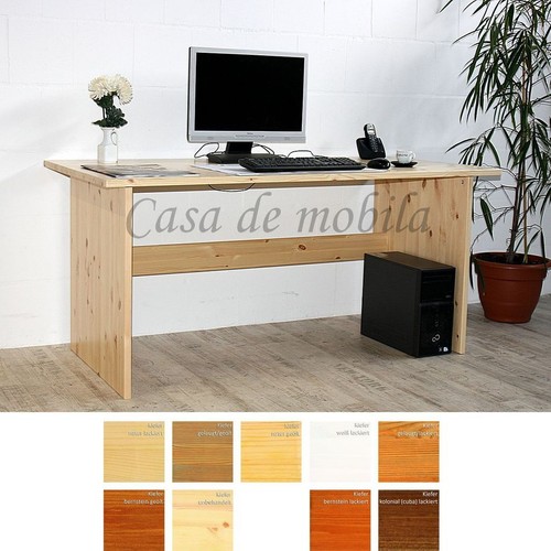 Massivholz schreibtisch 125cm - massivholz,