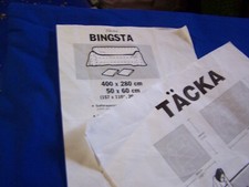 Ikea Sofabezug Überwurf XXL Sofa Bezug Königsblau TÄCKA - Bingsta 4 Meter