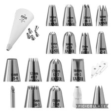 KAISER Sahne Spritzbeutel Edelstahl Tülle Spritztülle Tortendeko La Forme Plus