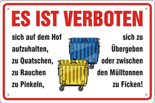 Blechschild schild 20x30cm - blechschild,