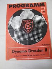 DDR Fußball Programm Heft - HFC - Dynamo Dresden II - 16.09.1984 - 10/84