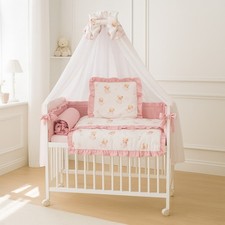3in1 Babybett Musselin Rosa