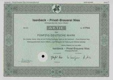 Isenbeck Brauerei 1984 Nies Hamm Düsseldorf Brauerei 50 DM Warsteiner CASA Zarat