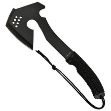 Beil mit Paracord-Griff schwarz Axt Outdoor Survival Nylonholster Kopftasche