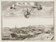 Isen b. Erding Original Kupferstich M. Wening 1740