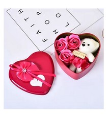 Herz Schaum  Rosen Teddybär Partner Geschenk Hochzeit Liebe Paare