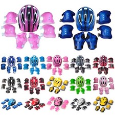 Kinder Helm Protektoren Schützer Knieschoner Schutzausrüstung Fahrrad Rollschuh