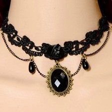 Choker Schwarz Gothic Collier