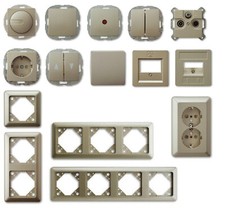 REV Düwi EverLuxe Uranus champagner silber Steckdose Dimmer Wechsel Kontroll Ser