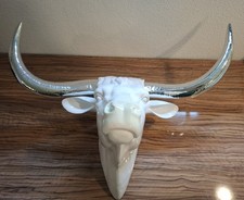 Stier Kopf Stierkopf Schädel Deko Dekoration Kunst Skulptur Figur