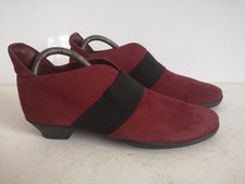 Damen Schuhe Stiefeletten Boots Booties ARCHE Gr 39 weinrot schwarz Echtleder